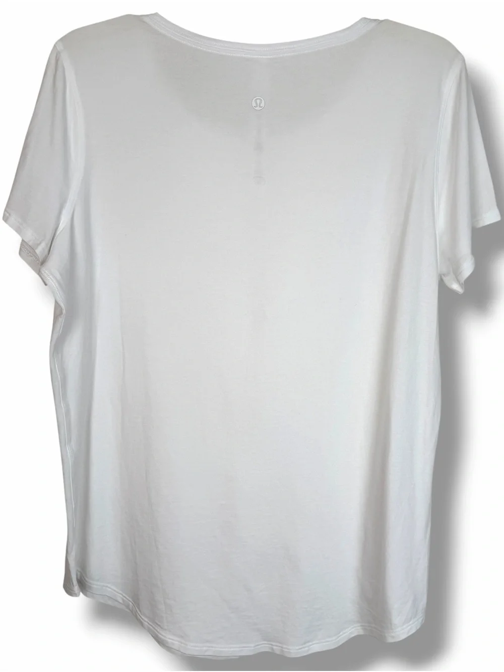 lululemon White Love Tee *Crew Short Sleeve Curved Hem Crewneck T-Shirt size 10